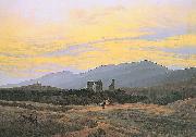 Caspar David Friedrich Klosterruine Eldena und Riesengebirge oil on canvas